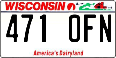 WI license plate 471OFN