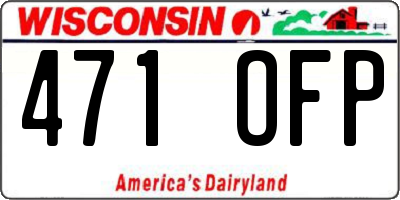 WI license plate 471OFP