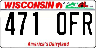 WI license plate 471OFR