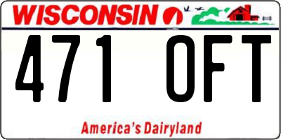 WI license plate 471OFT