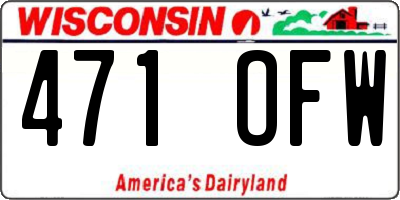 WI license plate 471OFW