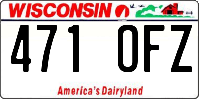 WI license plate 471OFZ