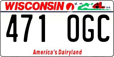 WI license plate 471OGC