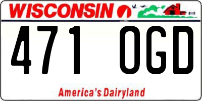 WI license plate 471OGD