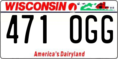 WI license plate 471OGG