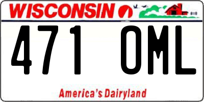 WI license plate 471OML