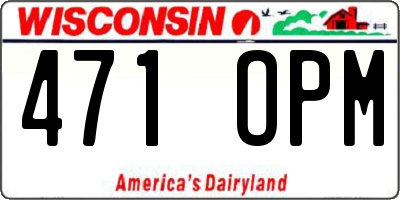 WI license plate 471OPM