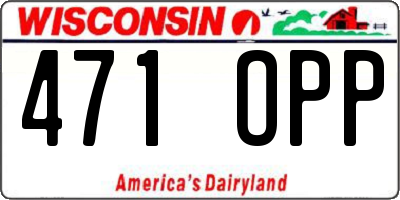 WI license plate 471OPP