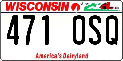 WI license plate 471OSQ