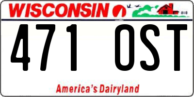 WI license plate 471OST