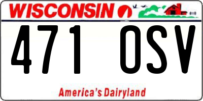WI license plate 471OSV