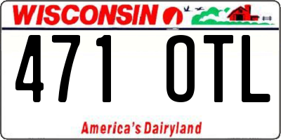 WI license plate 471OTL