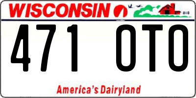 WI license plate 471OTO