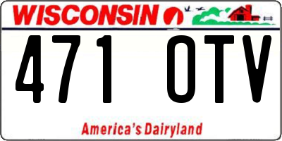 WI license plate 471OTV
