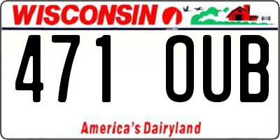 WI license plate 471OUB