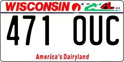 WI license plate 471OUC