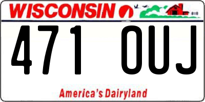 WI license plate 471OUJ