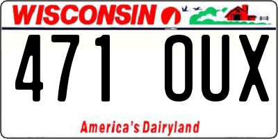 WI license plate 471OUX