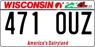 WI license plate 471OUZ