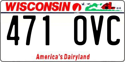 WI license plate 471OVC