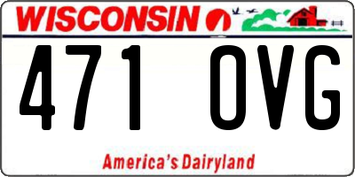 WI license plate 471OVG