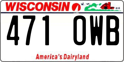 WI license plate 471OWB