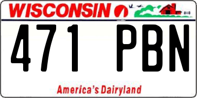 WI license plate 471PBN