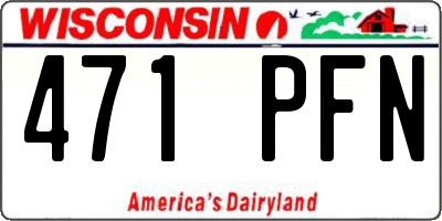 WI license plate 471PFN
