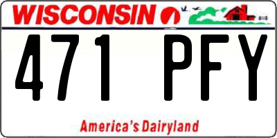 WI license plate 471PFY