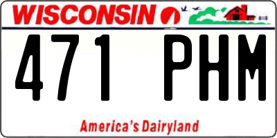 WI license plate 471PHM