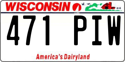 WI license plate 471PIW