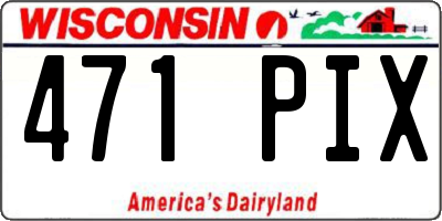 WI license plate 471PIX