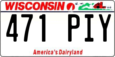 WI license plate 471PIY