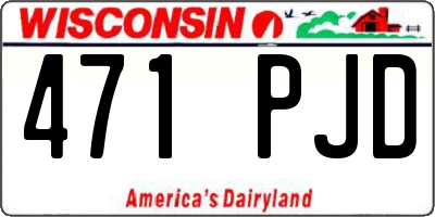 WI license plate 471PJD