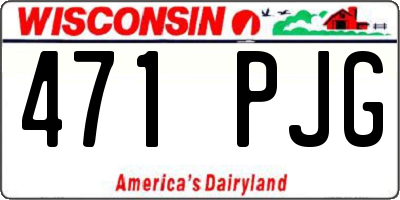 WI license plate 471PJG