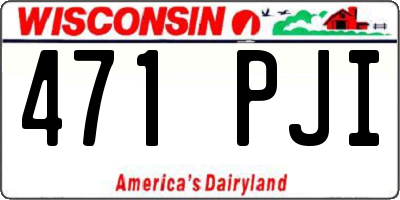 WI license plate 471PJI