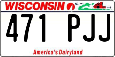 WI license plate 471PJJ