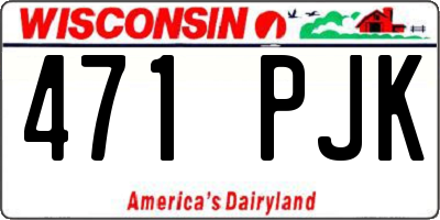 WI license plate 471PJK