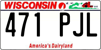 WI license plate 471PJL