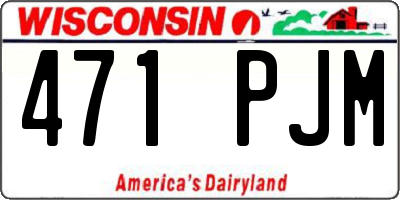 WI license plate 471PJM