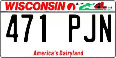 WI license plate 471PJN