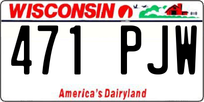 WI license plate 471PJW