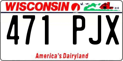 WI license plate 471PJX