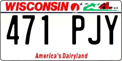 WI license plate 471PJY