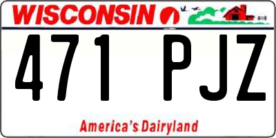 WI license plate 471PJZ