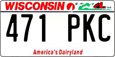 WI license plate 471PKC