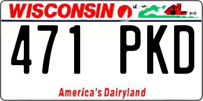 WI license plate 471PKD
