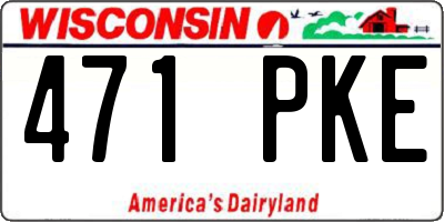 WI license plate 471PKE