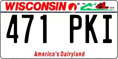 WI license plate 471PKI