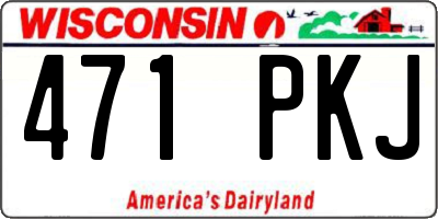 WI license plate 471PKJ